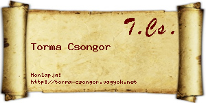 Torma Csongor névjegykártya
